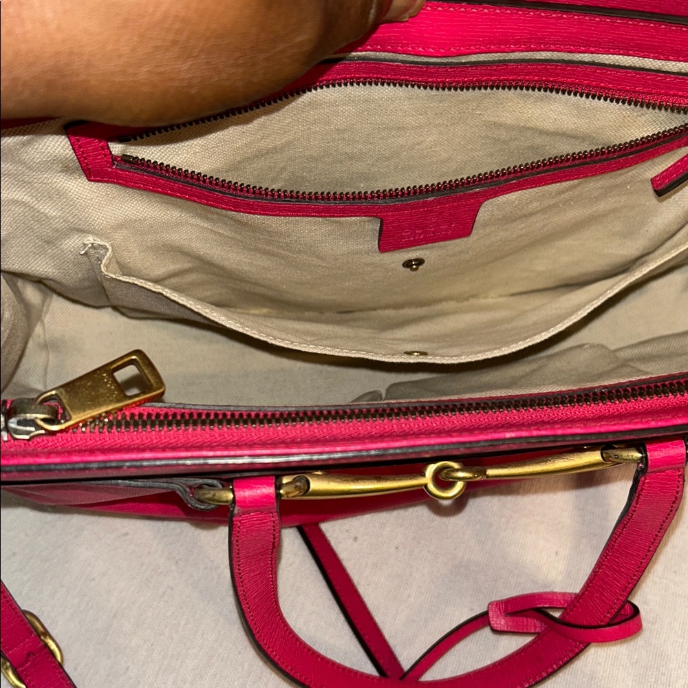 Gucci Red bright bite Leather Tote Bag authentic +certificate of authenticity - Picture 12 of 17